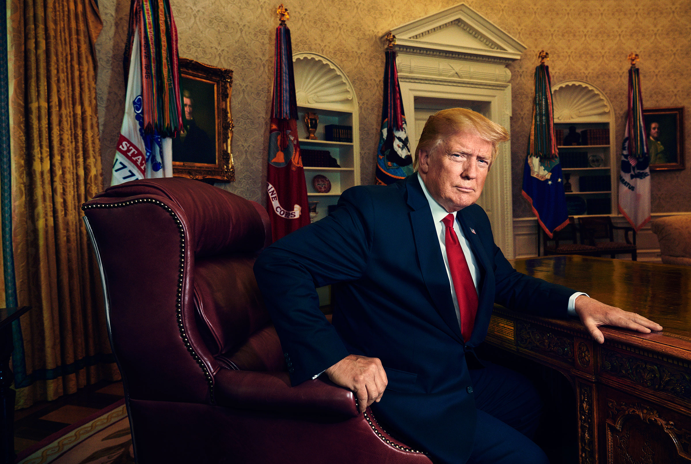 Donald Trump; TIME Magazine President Donald Trump in the Oval Office on June 17